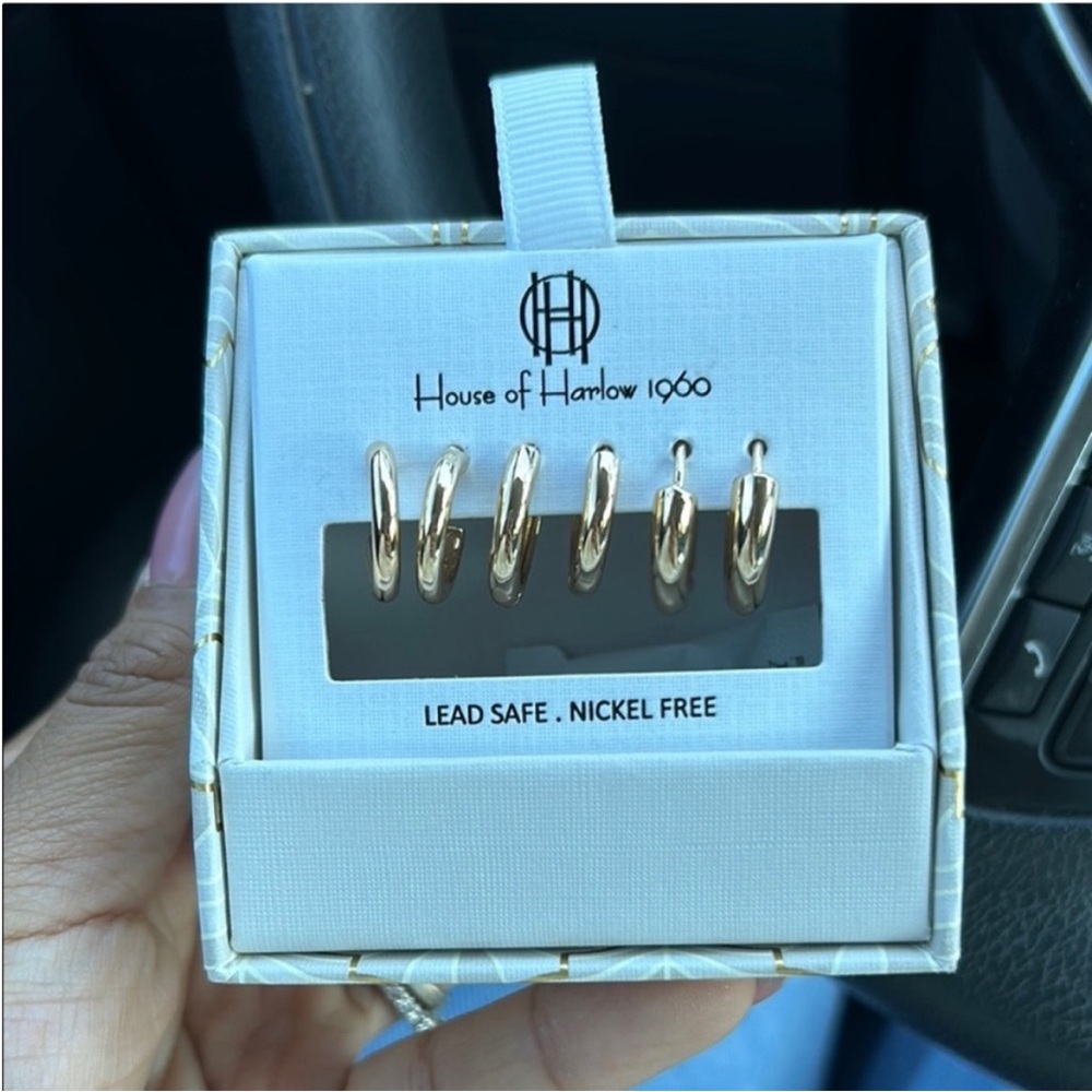 House of Harlow 1960 Gold Hoop Earrings